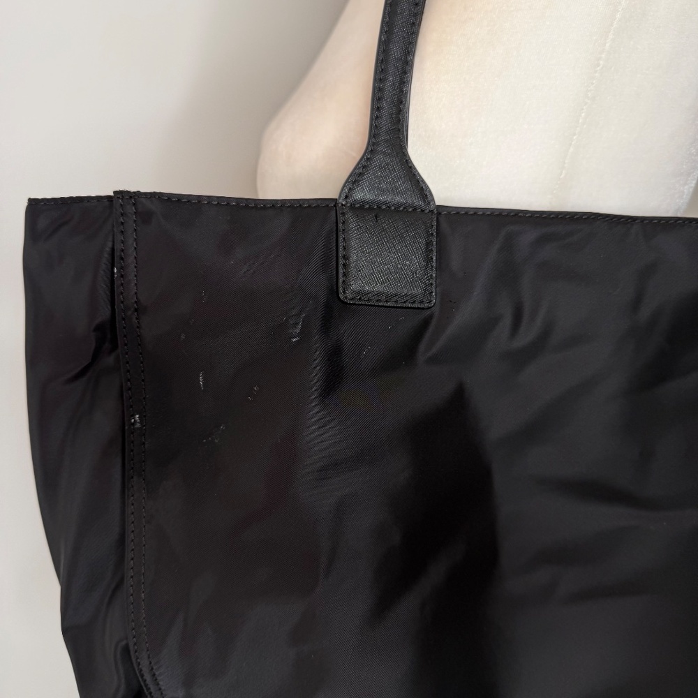 Tory Burch Nylon Tote Black Bag Purse - Picture 3 of 6